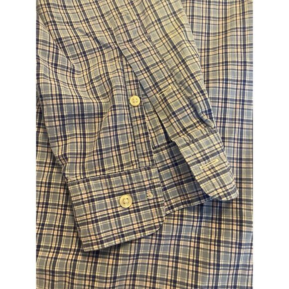 Ralph Lauren Shirt Mens 17.5 Custom Fit Checkered Long Sleeve Button‎ Up Plaid - Picture 4 of 8
